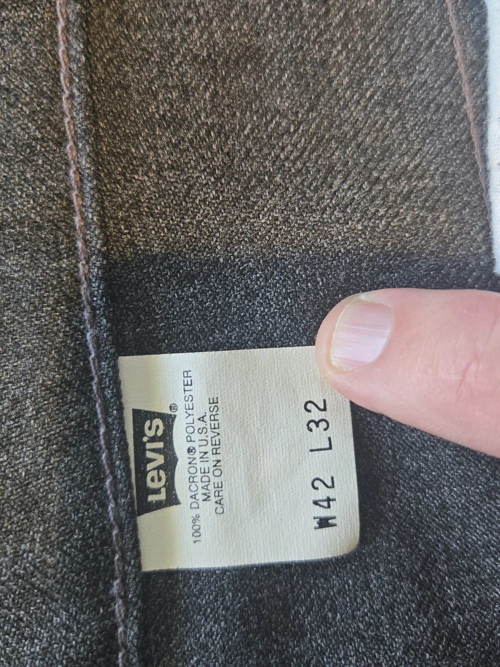 Vintage 70s Style Levi's Panatela Polyester Flare Pants Action Slacks Men 42x32